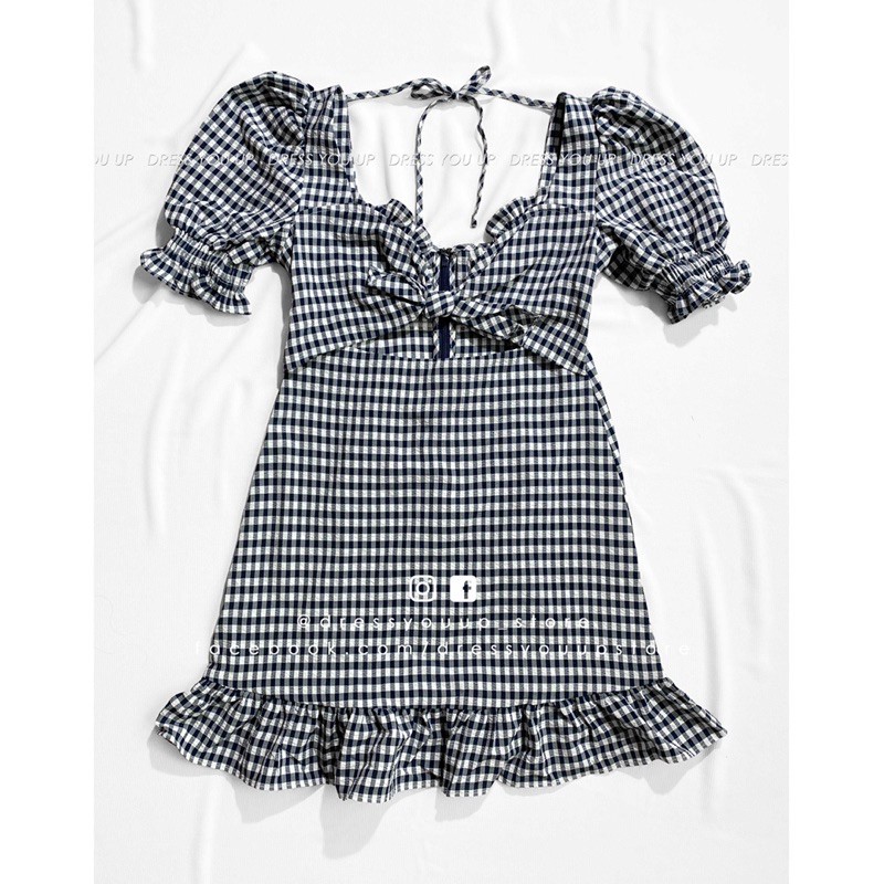 Đầm gingham TS xuất xịn