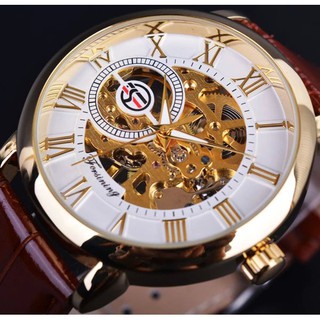 Đồng hồ cơ nam lộ máy Forsining - Đồng hồ nam dây da