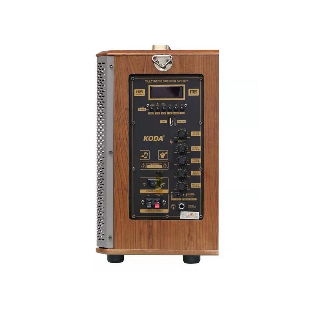 Loa kéo di động Karaoke Bluetooth cao cấp KODA KD-816 Bass 2 Tấc, CS 100W (Đen) + Kèm 1 micro không dây- Phụ kiện 1986