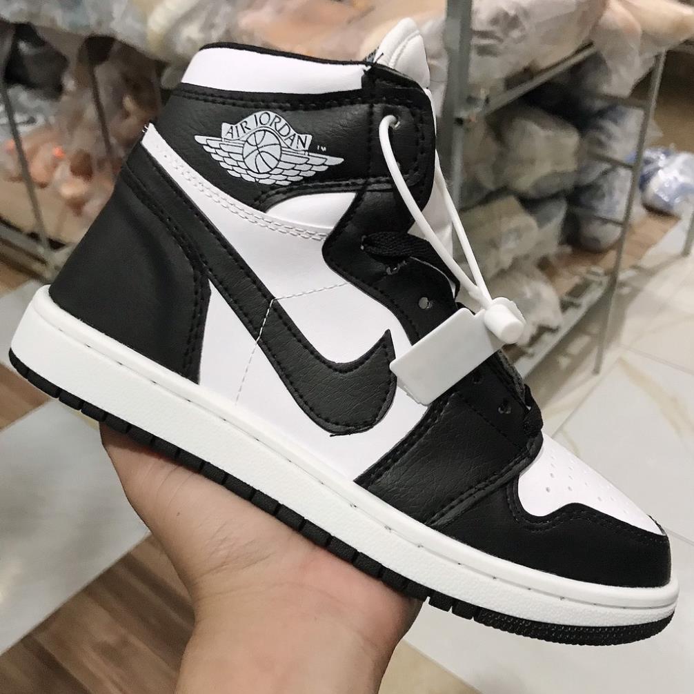 Giày Thể Thao jordan cao cổ, Giày Jd1 đen trắng, sneaker jodan panda high 1 cổ cao nam nữ