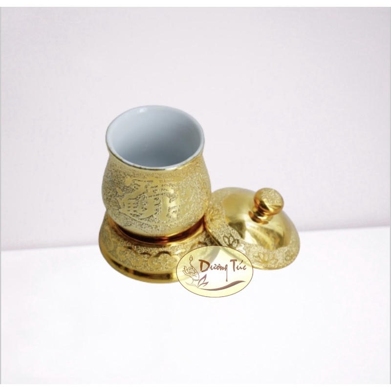 Đại Bi (Chung Có Nắp) Sứ Kim Sa ( đế cao - đế thấp)