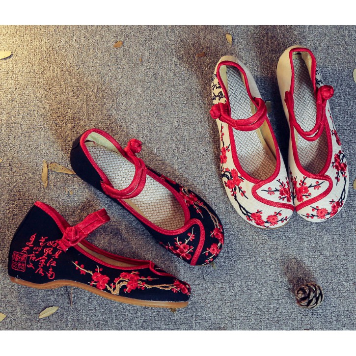 💥HÀNG MỚI VỀ- Hàng sẵn💥 Tổng hợp mẫu Giày Thêu hoa Đào cổ trang 3cm