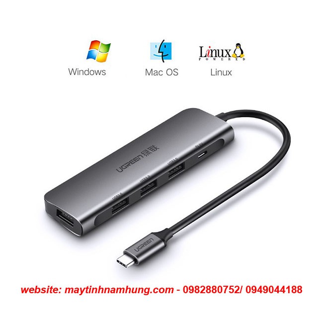 Bộ chia USB type C ra 4 cổng USB 3.1