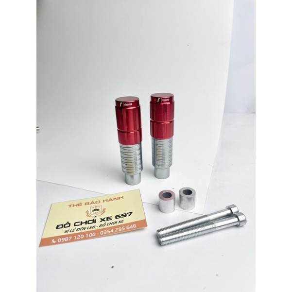 Chống đổ sau RIZOMA kiêm gác chân. Chất liệu hợp kim không rỉ. Lắp xe máy, Moto, xe điện