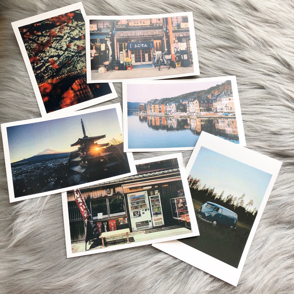 Postcard, Thiệp chúc mừng, Tranh trang trí BST Urban Thành thị  kèm bao thư Kraft