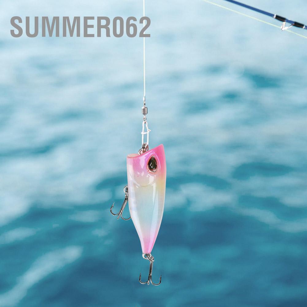 Summer062 5PCS Plastic Mini Popper Floating Artificial Bait Fishing Lures Fish Tackle Accessory