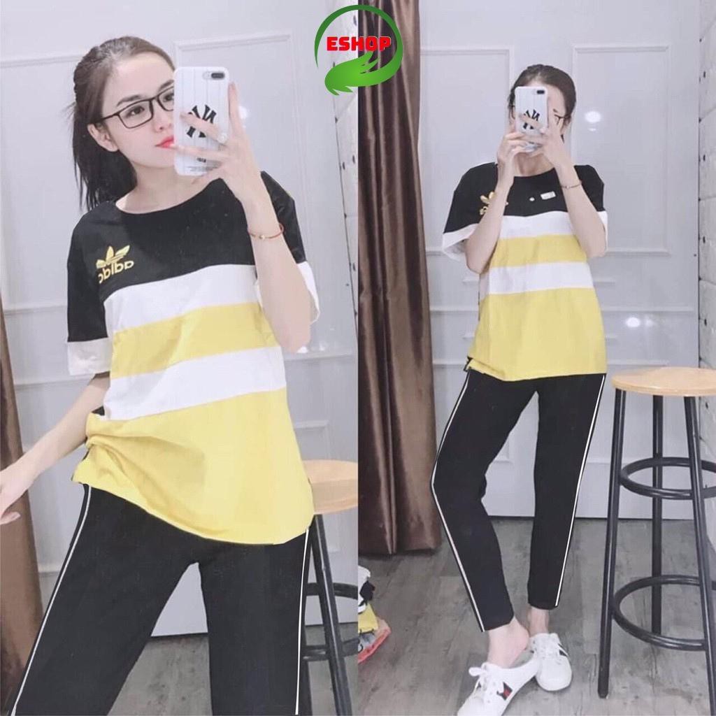 Đồ bộ nữ đồ mặc nhà đồ ngủ thể thao bigsize 45 -85kg Đồ bộ thun nữ đẹp quần dài thu đông dễ thương AD03 ESHOP