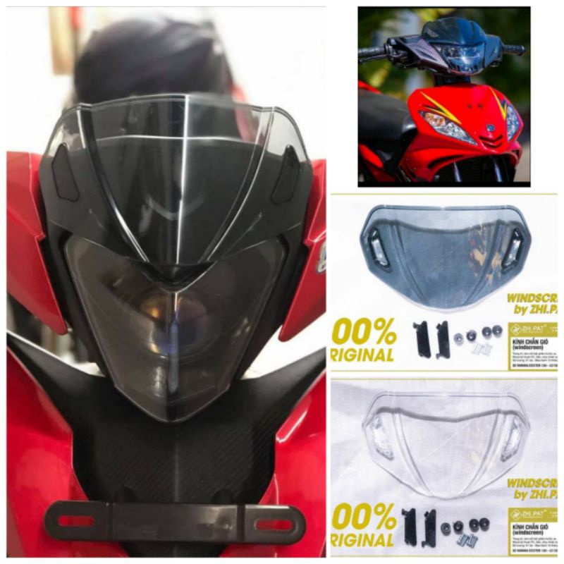 kính chắn gió Zhi.pat ốp đầu đèn exciter 2010 chế được tất cả loại xe