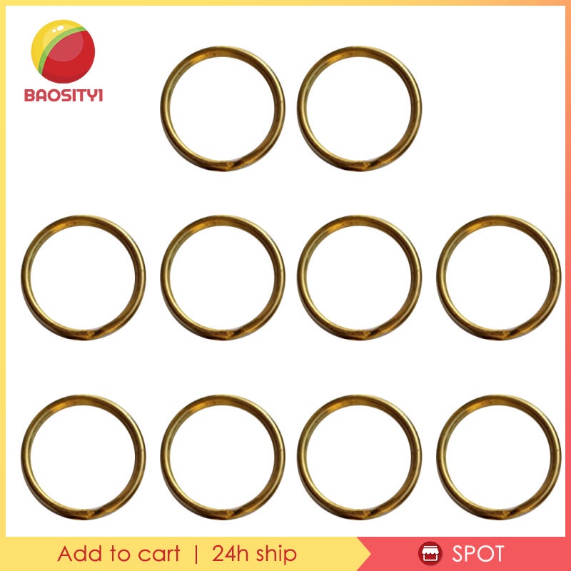 Set 1 / 10 Vòng Tròn Chia Móc Khóa DIY Bằng Đồng Thau Kích Thước 35mm