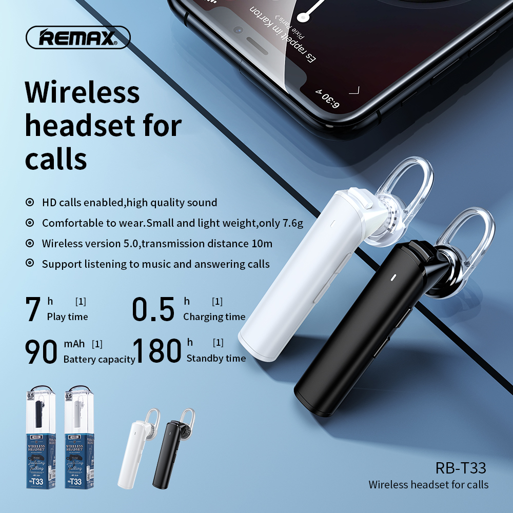 Tai Nghe Bluetooth Remax 16 + Dạng Xịt Chất Lượng Cao