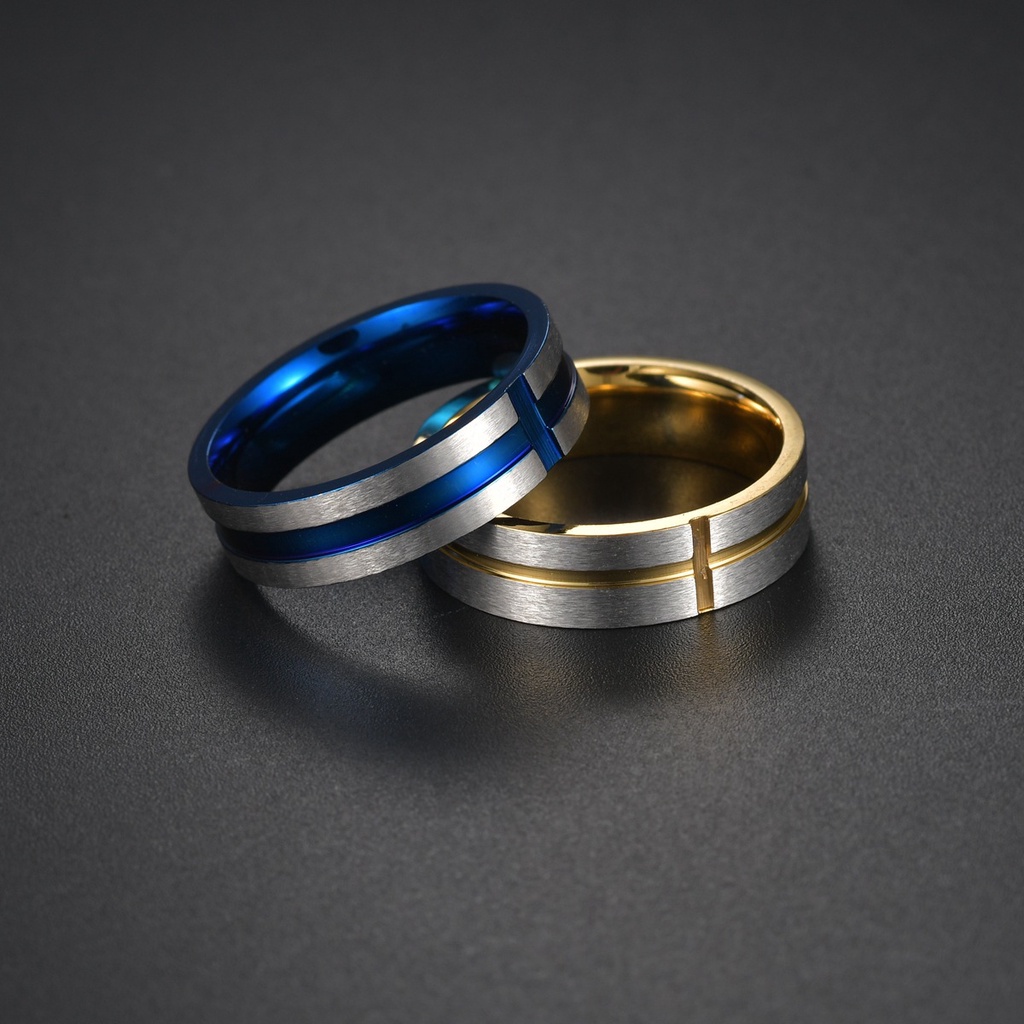 Nhẫn thời trang bằng thép không gỉ hình thánh giá cá tính dành cho nam