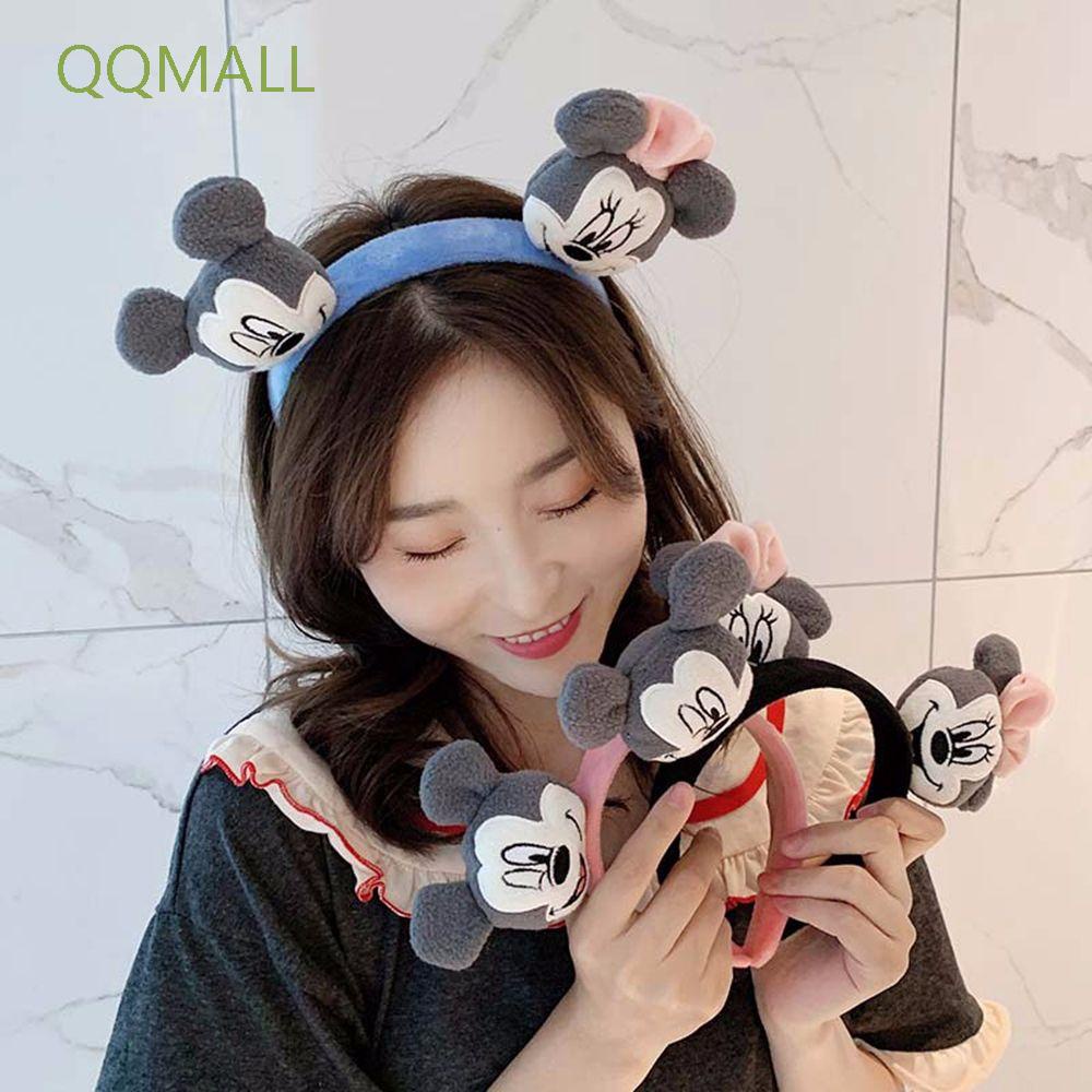 Cài tóc rửa mặt trang điểm vải lông mềm chuột Mickey hoạt hình nhiều màu sắc cho nữ