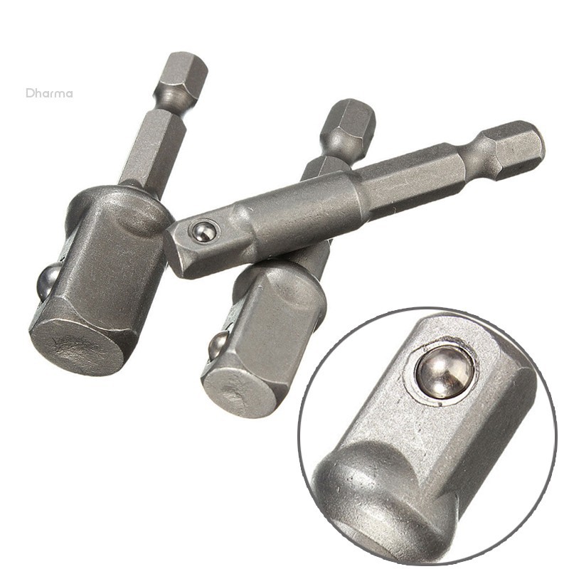 Set 3 Đầu Nối Dài Chuyển Đổi Mũi Khoan 1 / 4 "3 / 8" 1 / 2 "Chuyên Dụng