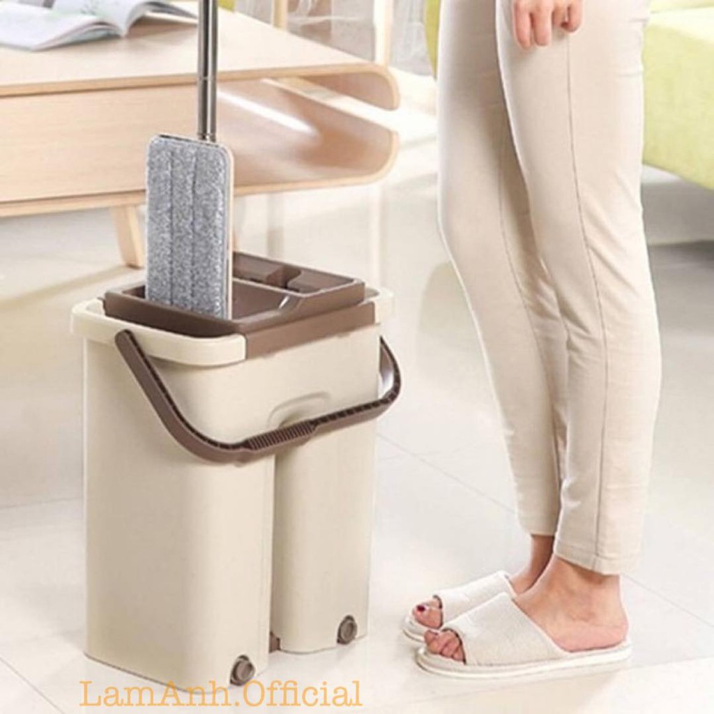 Bộ chổi lau nhà tự vắt 2 ngăn, chính hãng cao cấp