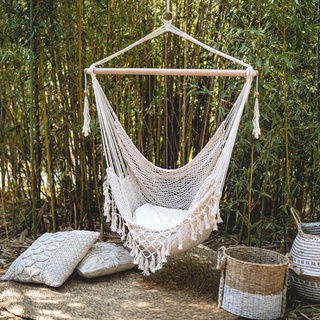 Xích đu, võng lười macrame treo trần decor không gian phòng