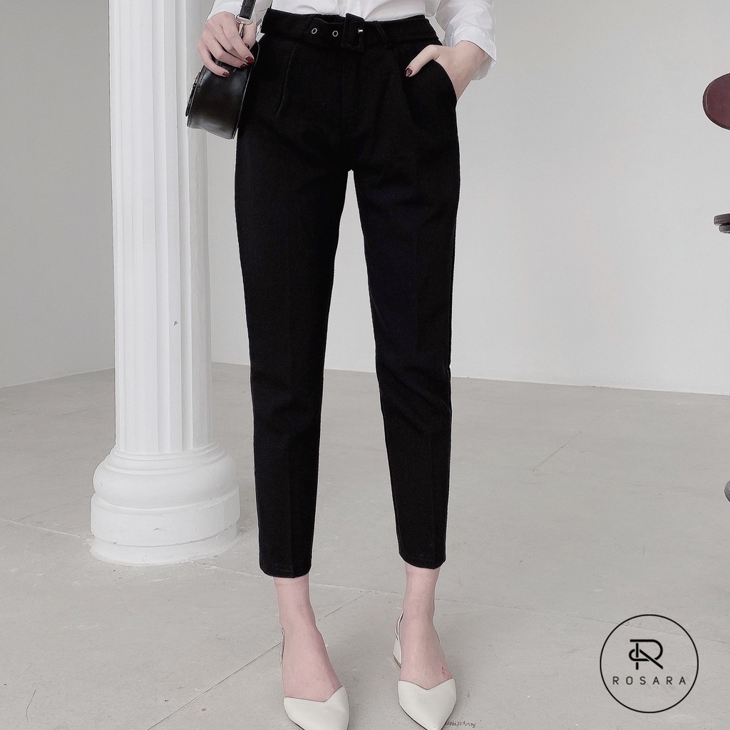 Quần baggy công sở có đai lưng Rosara M2 | BigBuy360 - bigbuy360.vn