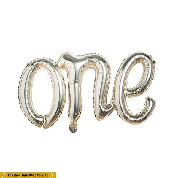 Bóng kiếng chữ ONE liền trang trí sinh nhật cho bé 1 tuổi