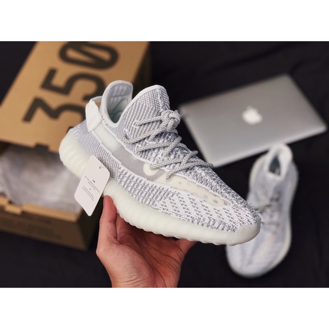 Giày Yeeze Static 350 Boost ép cao cấp bền nhẹ êm gym thể thao (xám sọc) 