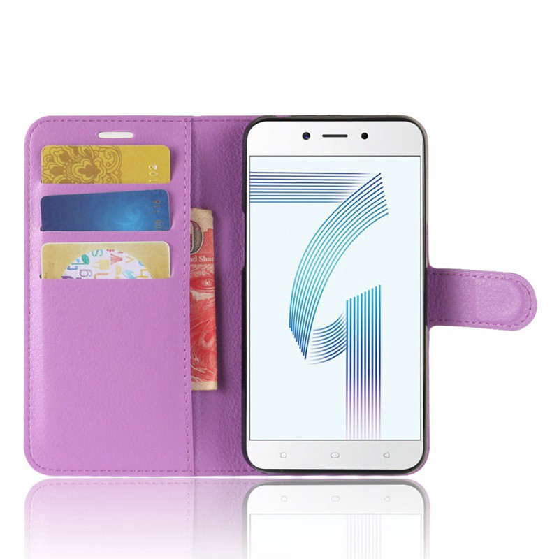 Bao da điện thoại có đế đỡ gấp và ngăn để thẻ cho Oppo A71 | BigBuy360 - bigbuy360.vn