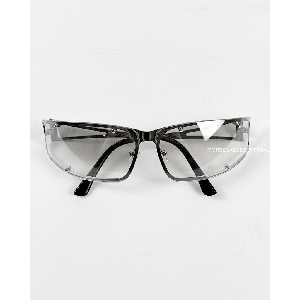 Kính mát có sẵn HOẢ TỐC Moreglasses phong cách thời trang Y2K Punk 2023 thép không gỉ tròng kính chống UV 400 ảnh thật