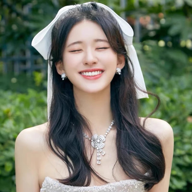 Pháp cổ điển đơn giản màu trắng nơ lớn kẹp tóc nữ phụ kiện tóc cô dâu