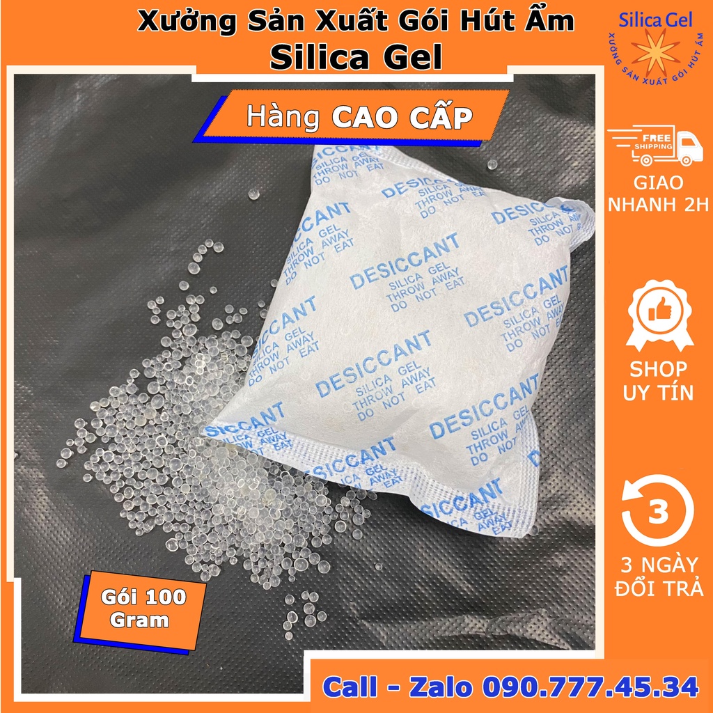 Túi Gói Hút Ẩm 100g/200g/500g Đóng Túi 1Kg/500 Gram - Hạt Hút Ẩm Silica Gel