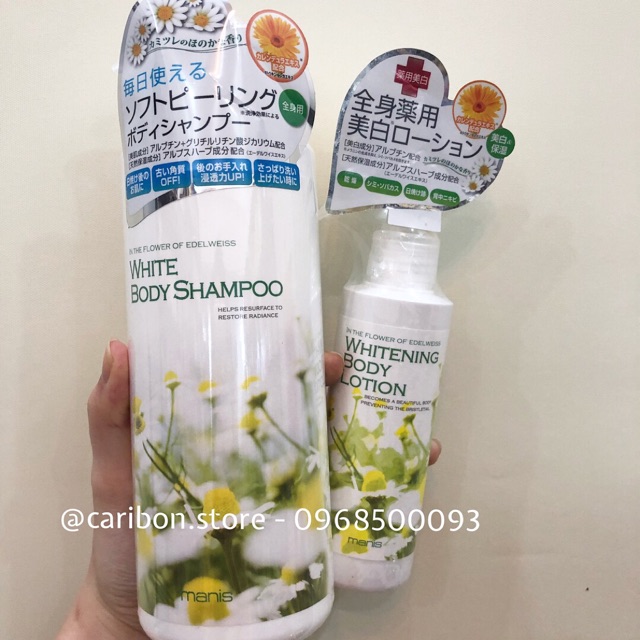 Sữa tắm,Xịt Lotion và kem dưỡng trắng da White Body Manis