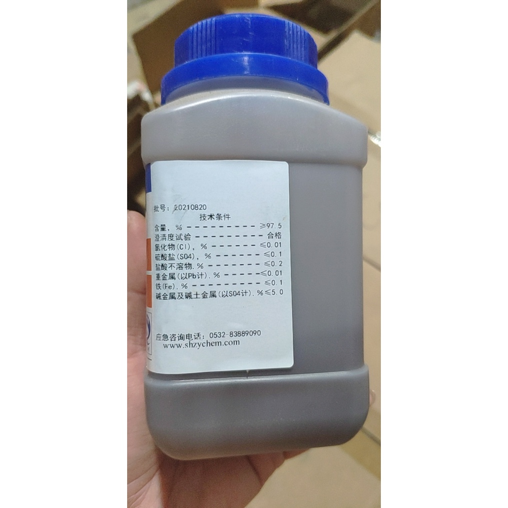 Hoá chất Mangan oxit MnO2 97.5% lọ 500g manganese dioxide 1313-13-9