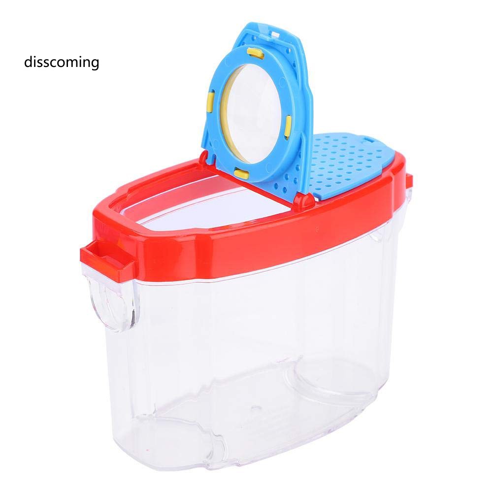 Bộ hộp nhựa đựng quan sát côn trùng gắn kính lúp độ phóng đại 4.5X HD sáng tạo cho trẻ