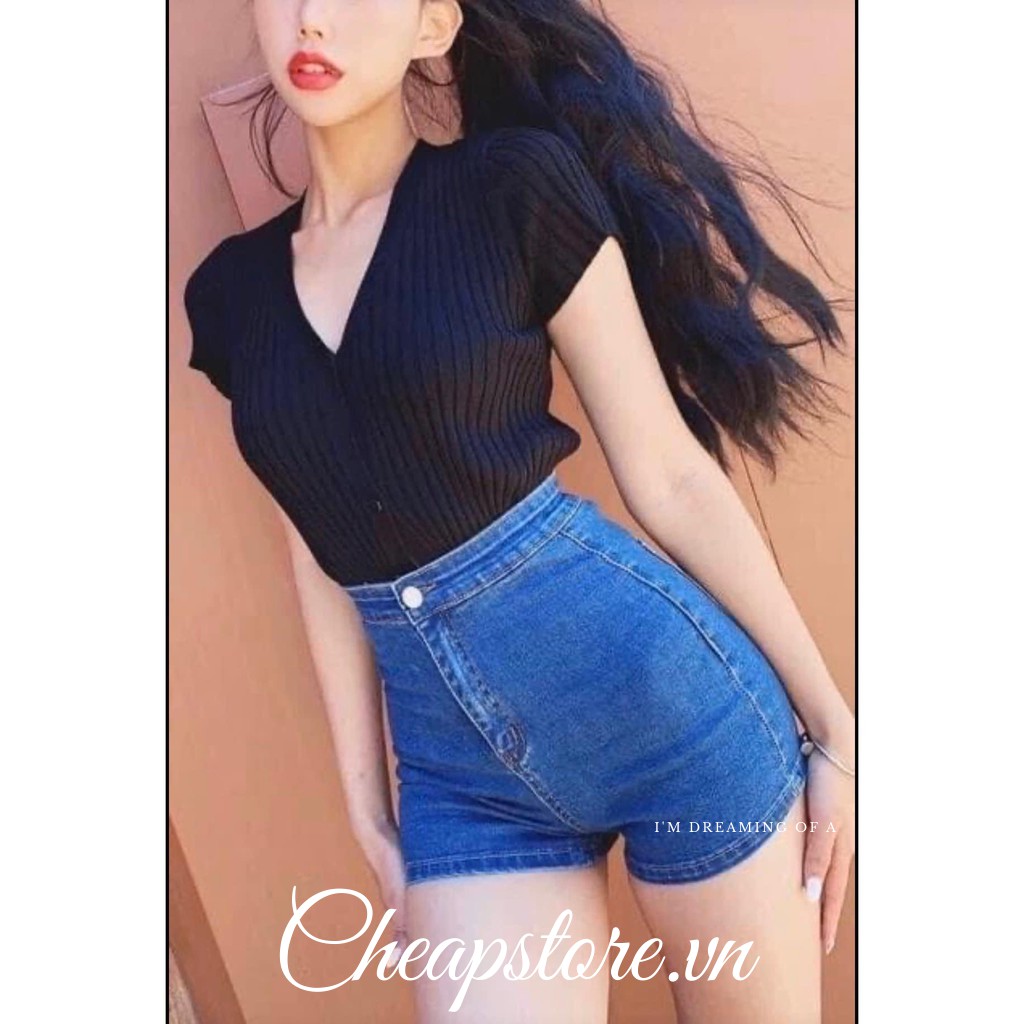 🔥Quần sooc nữ cạp cao 🔥Sooc jean cạp cao 🔥 Quần sooc jean Nữ Lưng Cao Dáng Ôm | BigBuy360 - bigbuy360.vn