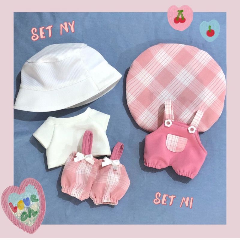 Set quần áo búp bê cho doll 15,20cm