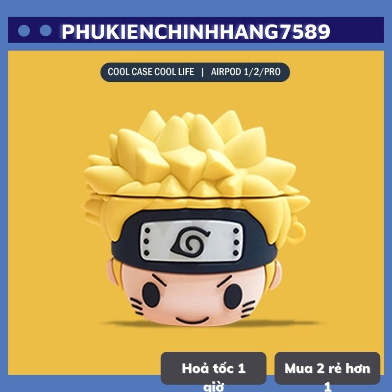 🔥 Case Ap 1/2 & Pro 🔥 Freeship 🔥 VỎ BỌC NARUTO VÀ KAKASHI - Cho Tai Nghe Không Dây (Bluetooth) - MOBILE89
