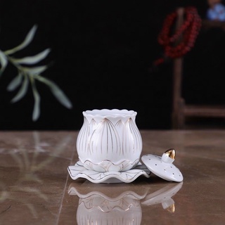 Bộ Thờ Cúng Búp Sen Bạch Ngọc Trắng