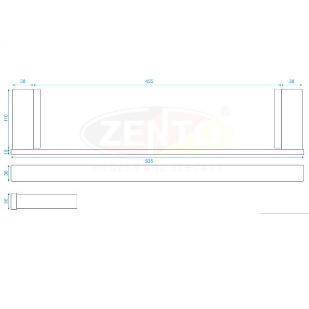 Kệ gương phòng tắm inox304 Majesty series HC4810-535