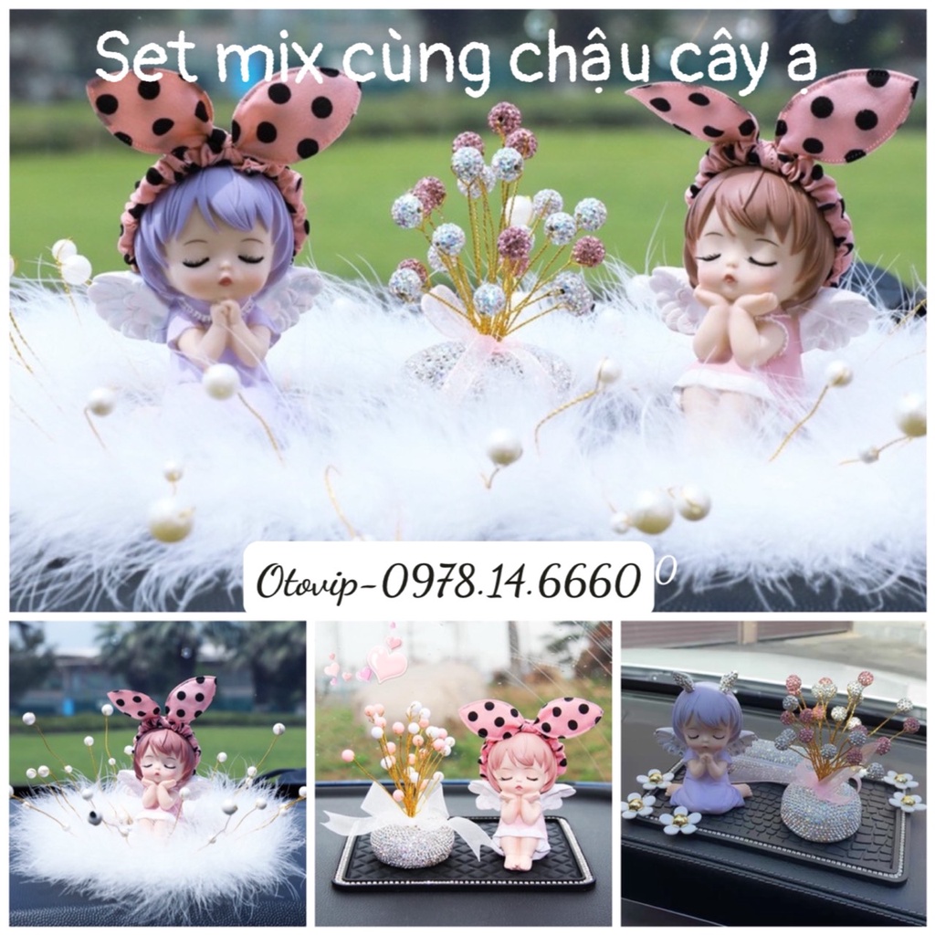Cây tài lộc trang trí taplo xe , mix set trang trí siêu xinh tạo điểm nhấn cho xế yêu mang lại sự tươi mới và bình an