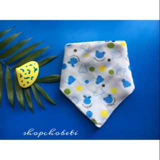 Yếm tam giác cotton, yếm cúc bấm cho bé