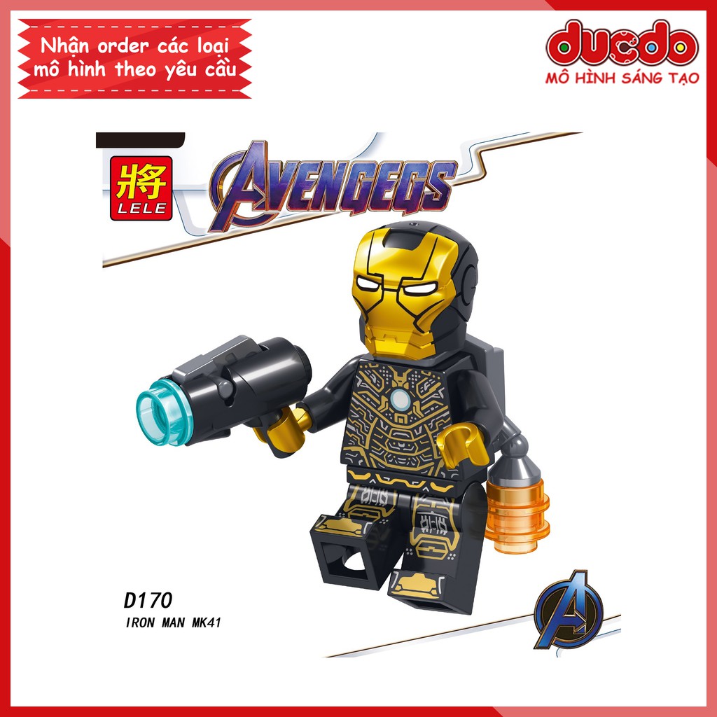 Minifigures các nhân vật End Game full vũ khí - Đồ chơi Lắp ghép Xếp hình Mô hình Mini Iron Man EndGame LeLe D165 - 172