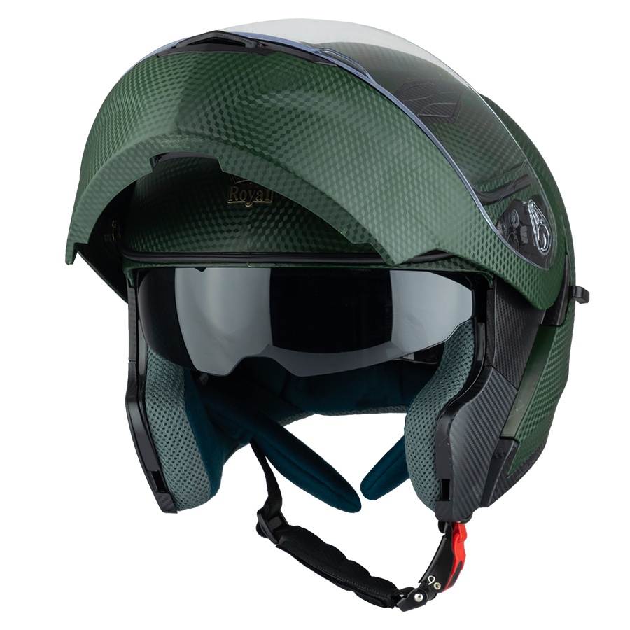 Mũ Bảo Hiểm Fullface Lật Cằm 2 Kính Royal M179 - Tem Màu (Tặng Khăn Trùm Ninja + Túi)
