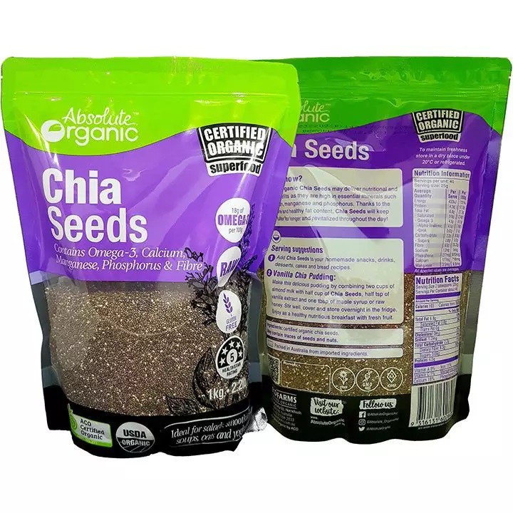 Combo 2 túi Chia Úc Organic loại 1kg