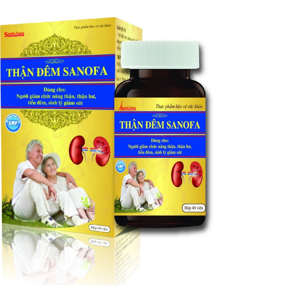 Thận Đêm SANOFA Hộp 40 Viên Giảm Tiểu Đêm, Tiểu Nhiều Lần
