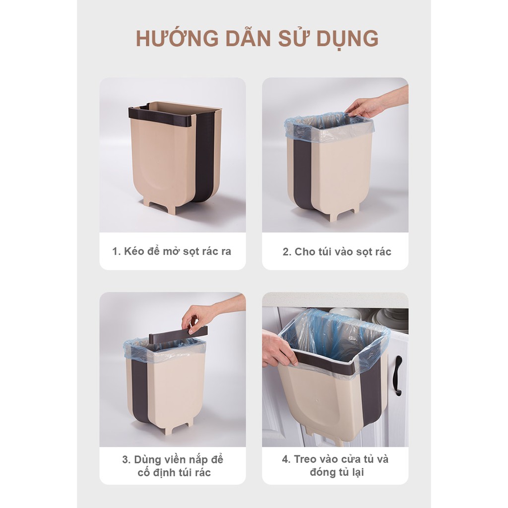 Thùng rác gấp gọn Size lớn