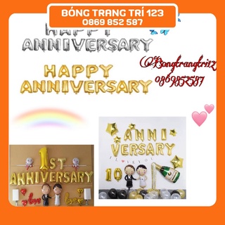 (Tặng Băng Keo) Bộ Chữ HAPPY ANNIVERSARY Có Thể Tái Sử Dụng