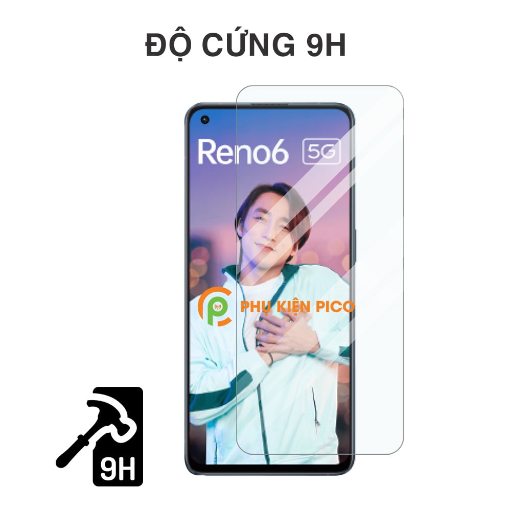 Cường lực Reno 6 5G / Reno 7 / Reno 8 Lite full màn hình chính hãng Gor độ cứng 9H - Dán màn hình Oppo Reno 8 5G
