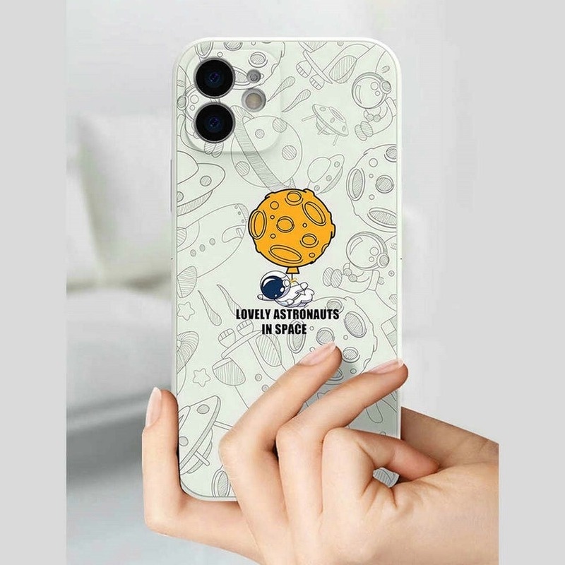 Ốp Điện Thoại Silicon Dẻo In Hình Phi Hành Gia Cho iPhone 14 iPhone15 iPhone 6s Plus i8 Plus i12 Pro iPhone 7 Plus 8+ iPhone11 12 Pro Max 6s i11 iPhone13 Xr XS 11
