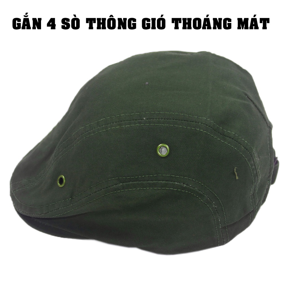 Nón beret nam, mũ beret nam nón ông già mũ kết mỏ vịt mũ kết ông già không có logo chất liệu cotton thoáng mát