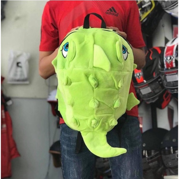 Balo khủng long cỡ trung  siêu dễ thương - VẢI NHUNG - FREESHIP