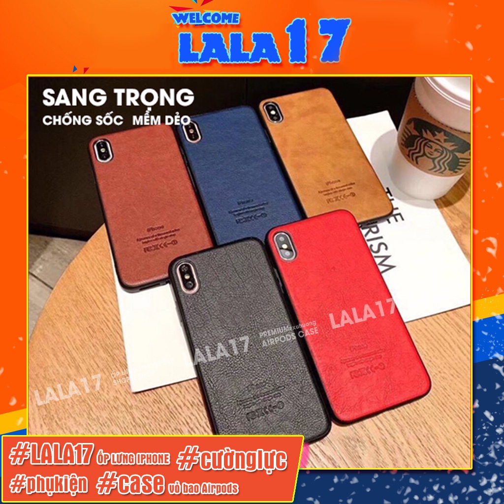 Ốp lưng iphone đẹp Ốp Da Logo Táo Sang Trọng Chống sốc hoàn hảo