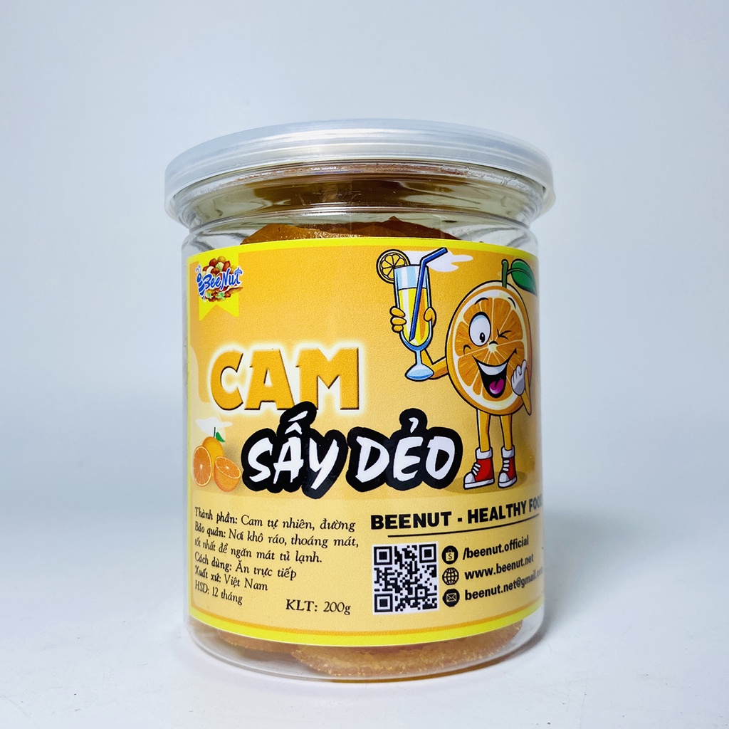 Cam sấy dẻo, cam sấy lạnh Giữ được tối đa giá trị dinh dưỡng - Trái cây sấy Đồ ăn vặt Healthy BeeNut