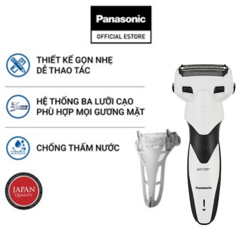 Máy cạo râu panasonic ES-WSL3D với 3 lưỡi cắt thông minh tay cầm chống trơn trượt