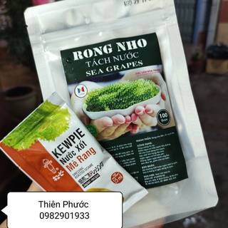 Rong nho tách nước 100gr - tặng 1 gói sốt mè rang